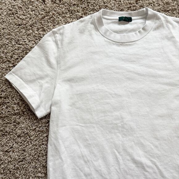 J. Crew Men's White Relaxed Premium-Weight Cotton Short Sleeve T-Shirt Size M - Picture 4 of 8